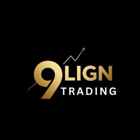 Official gold 9LIGN Trading mark from the 9LIGN Canva brand collection
